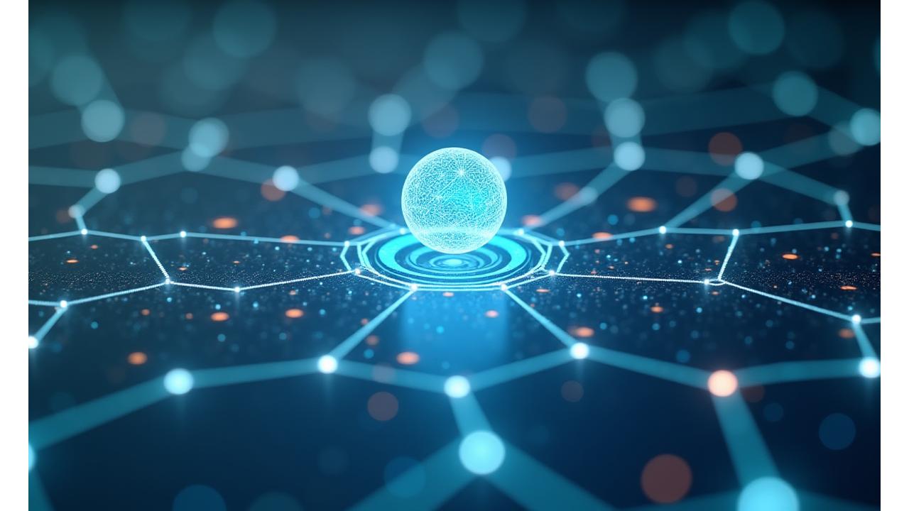 Abstract representation of secure data flow, embodying data protection and regulatory compliance